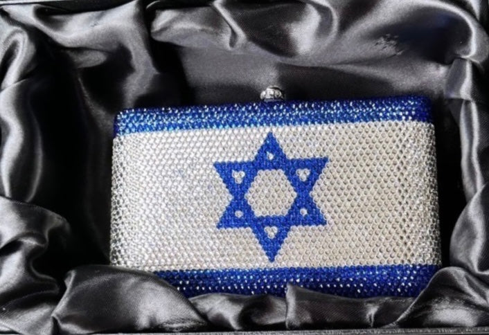 Israel Flag Jewel Bedazzled Clutch