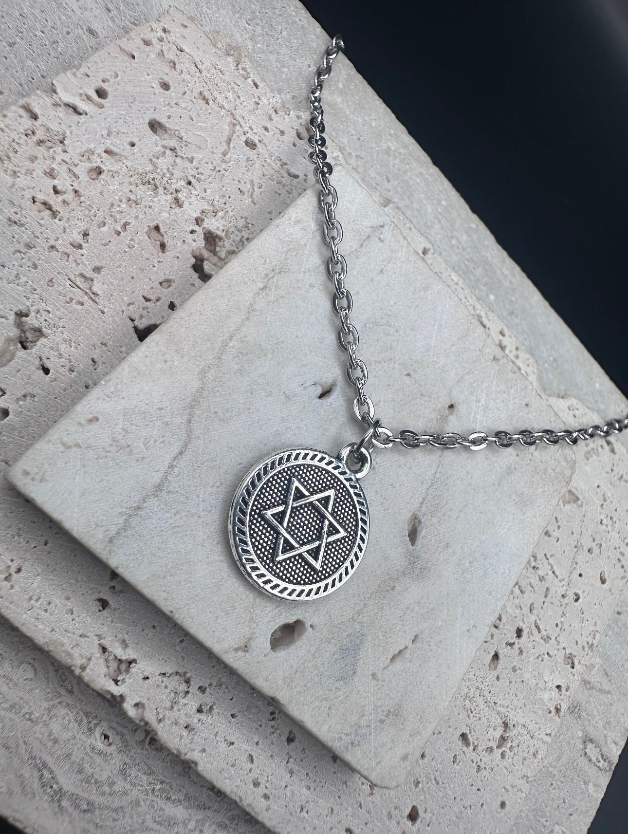 Silver Magen David Star of David Pendant Necklace