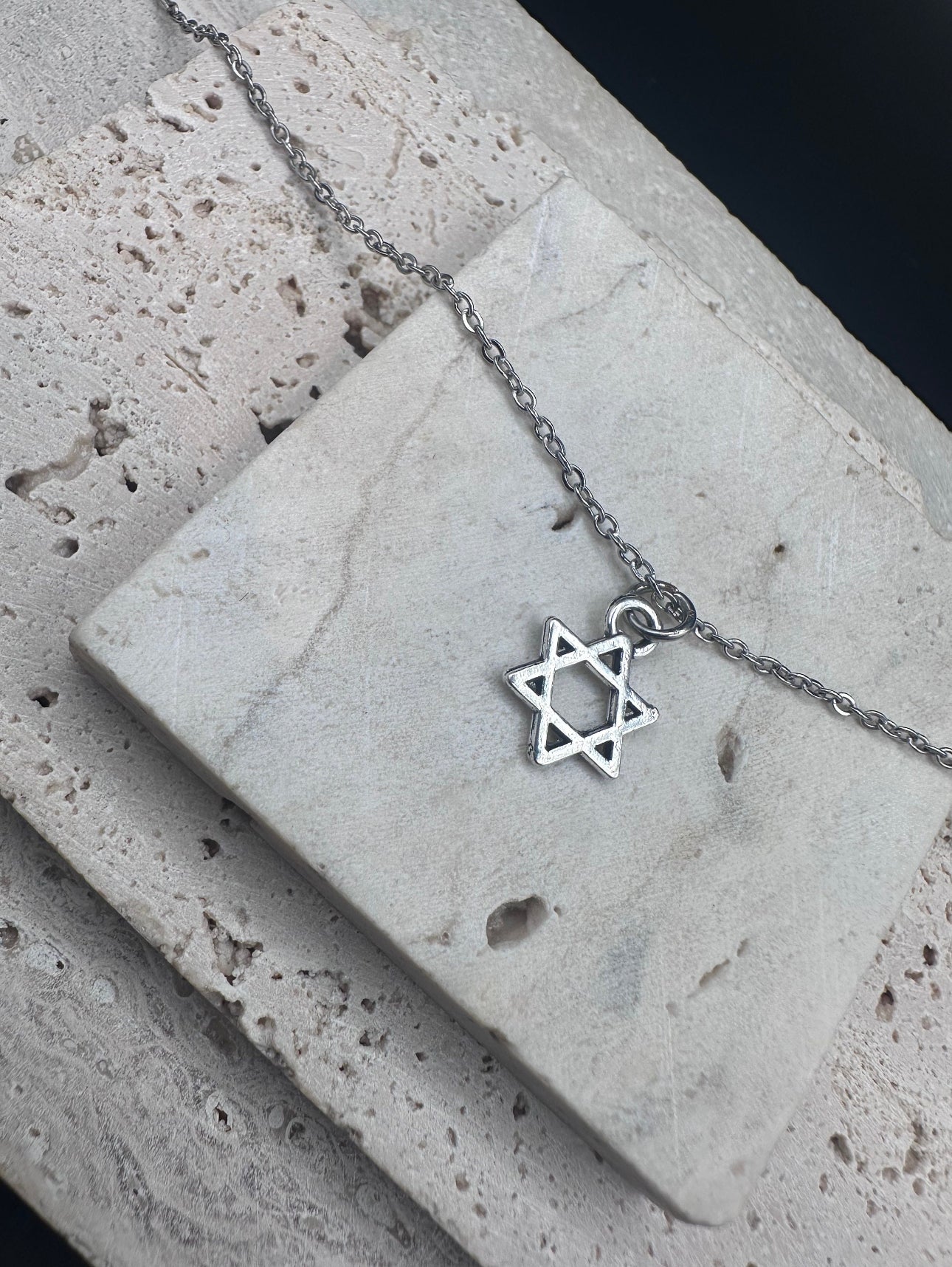 Silver Magen David Star of David Pendant Necklace