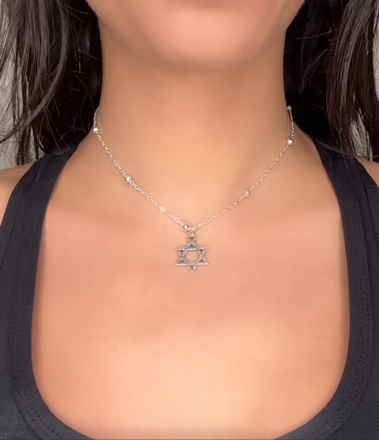 Silver Magen David Star of David Pendant Necklace