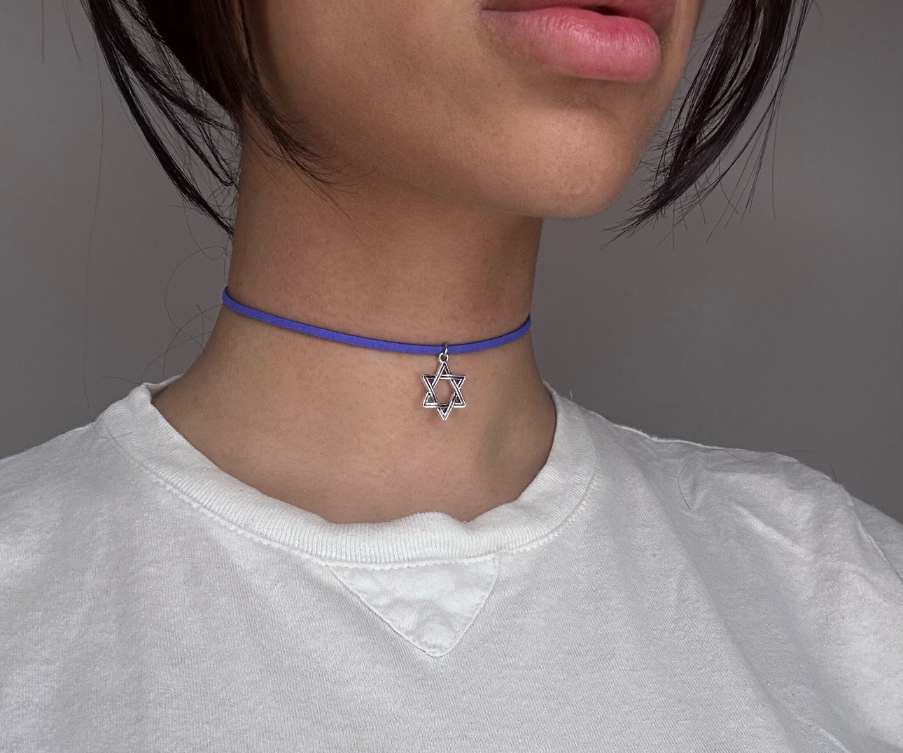 DIFFERENT COLORS AVAILABLE Women’s Custom Choker Necklace With Choice of Pendant