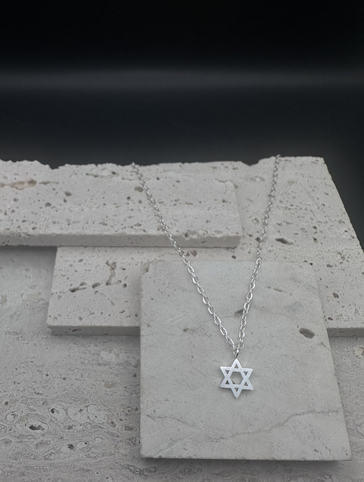 Retro Jewish Jewelry Star of David Pendant Necklace for Women Chain Stainless Steel Israel Emblem SILVER