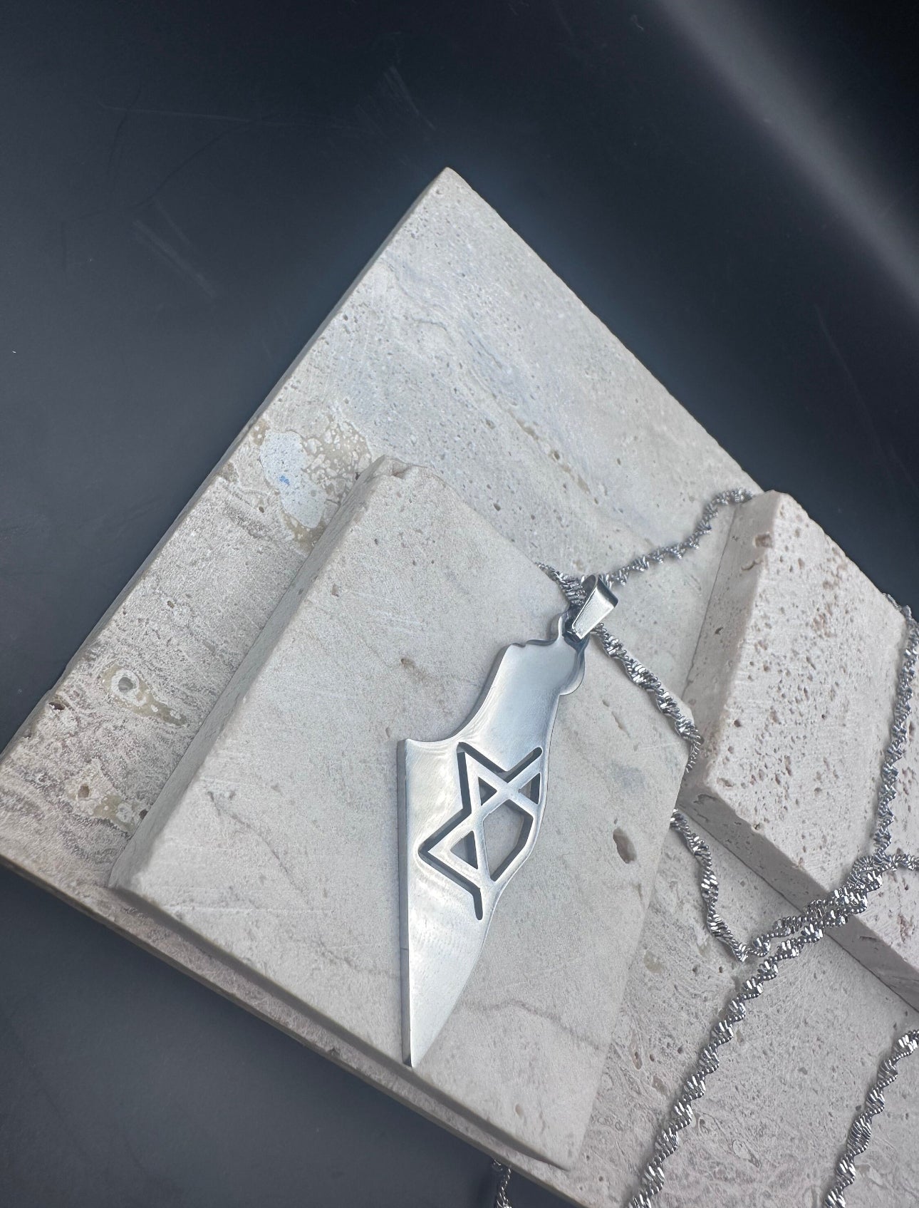 Men and Women Silver Necklace , Map of Israel