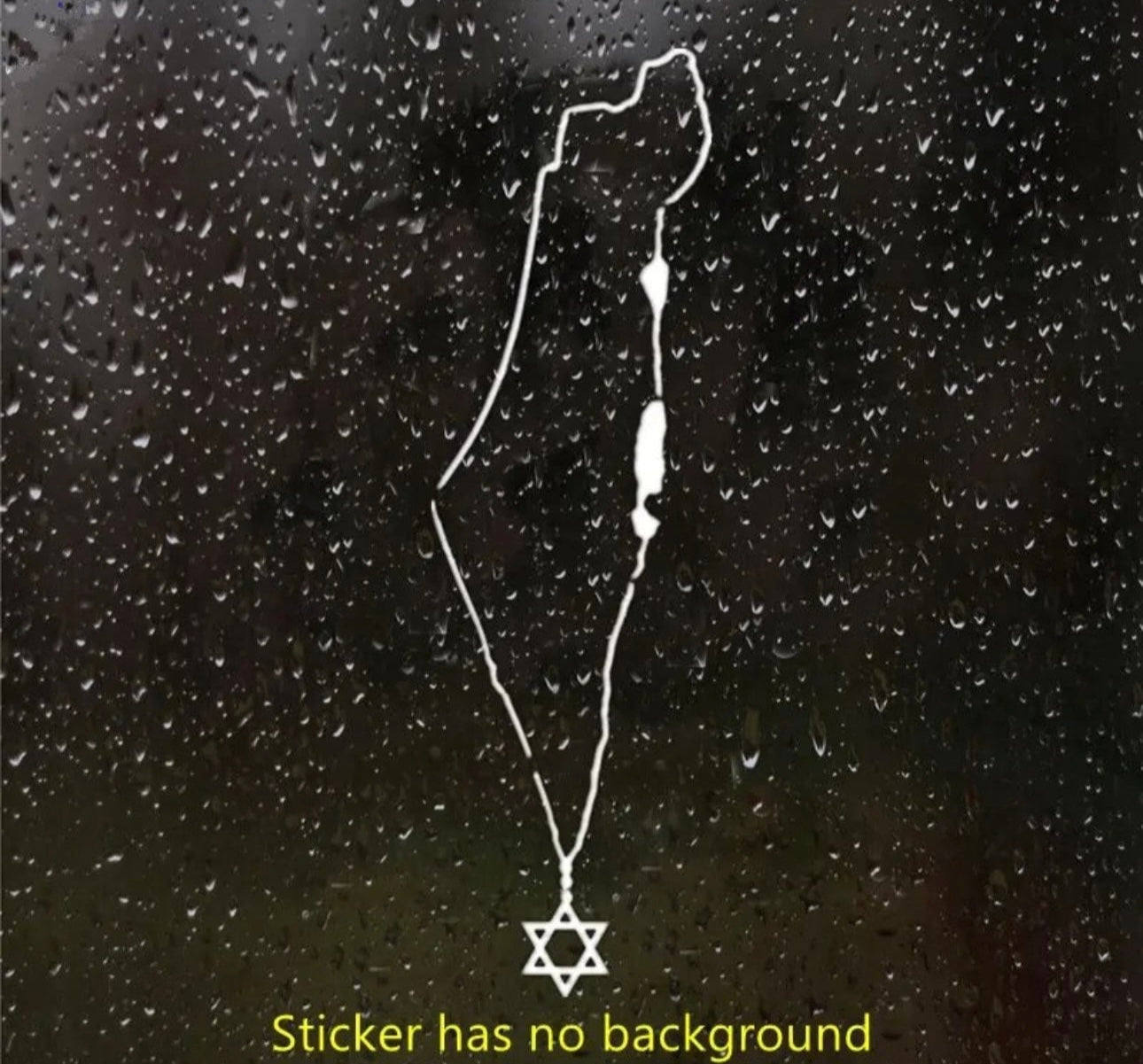 Map of Israel Car Sticker