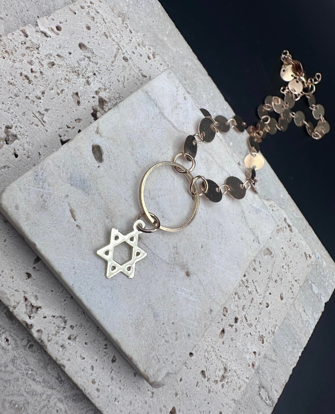 Gold Magen David Necklace