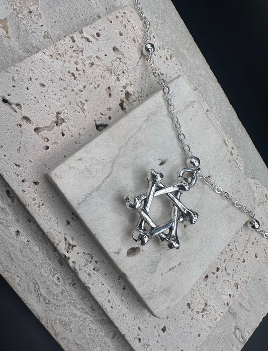 Silver Magen David Star of David Pendant Necklace