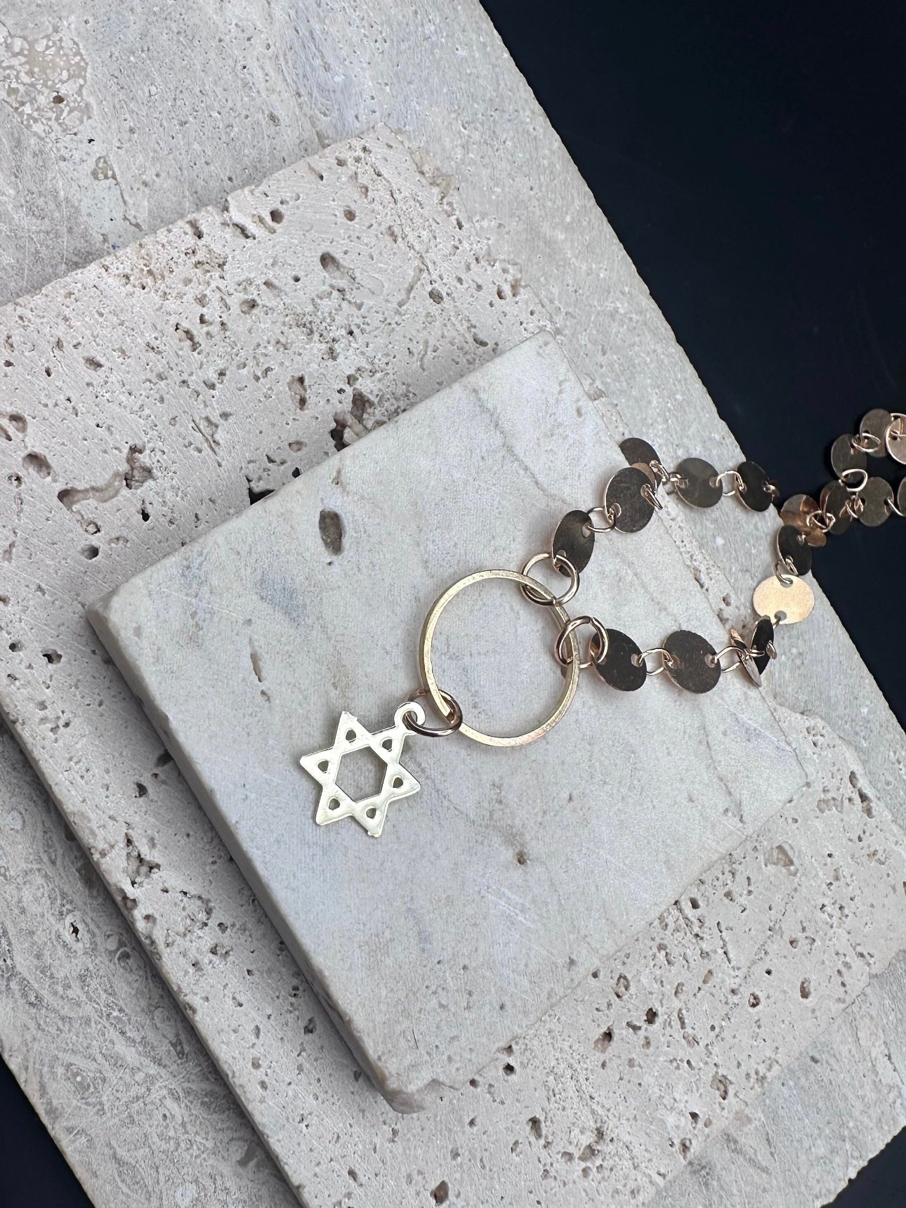 Gold Magen David Necklace