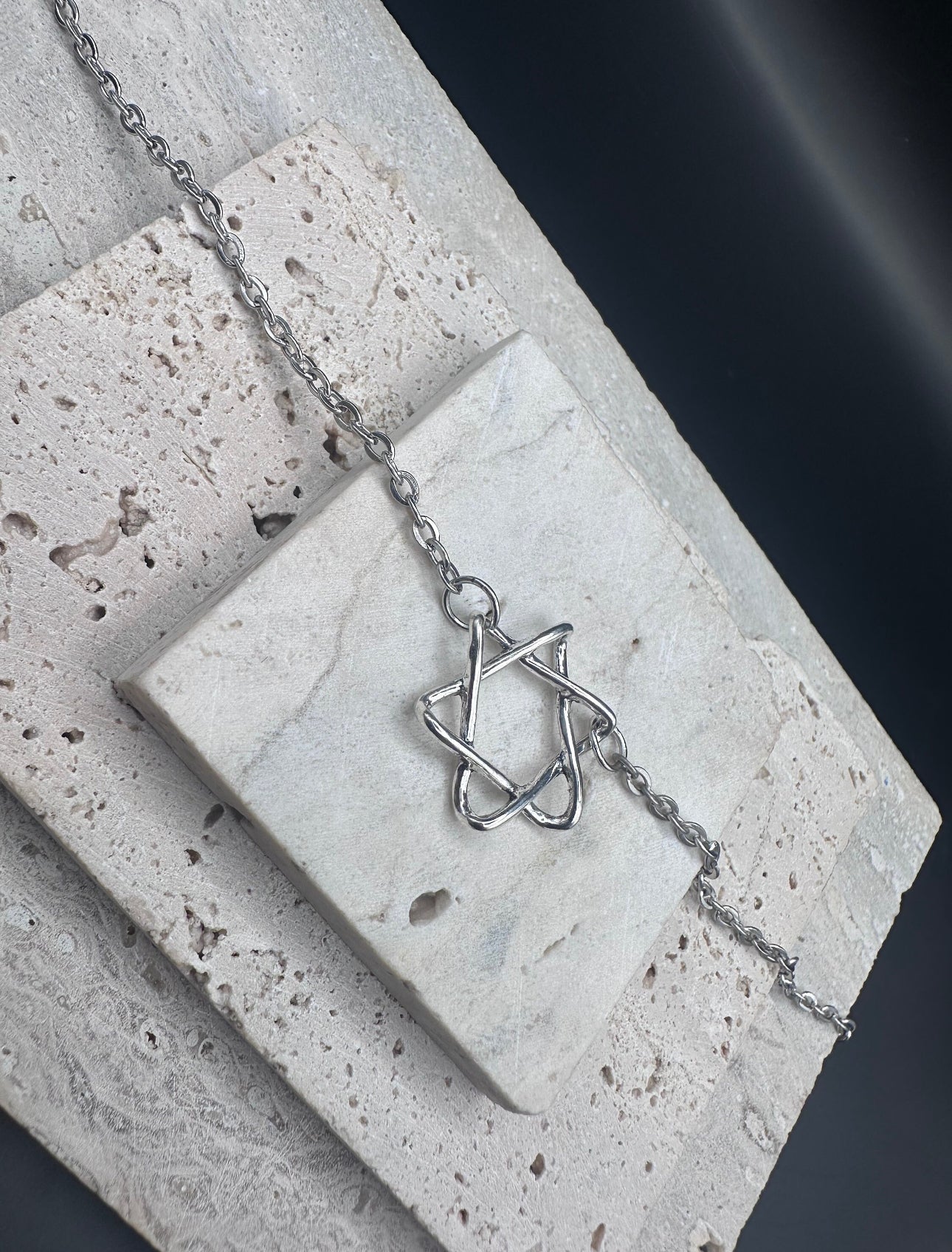 Silver Magen David Star of David Pendant Necklace