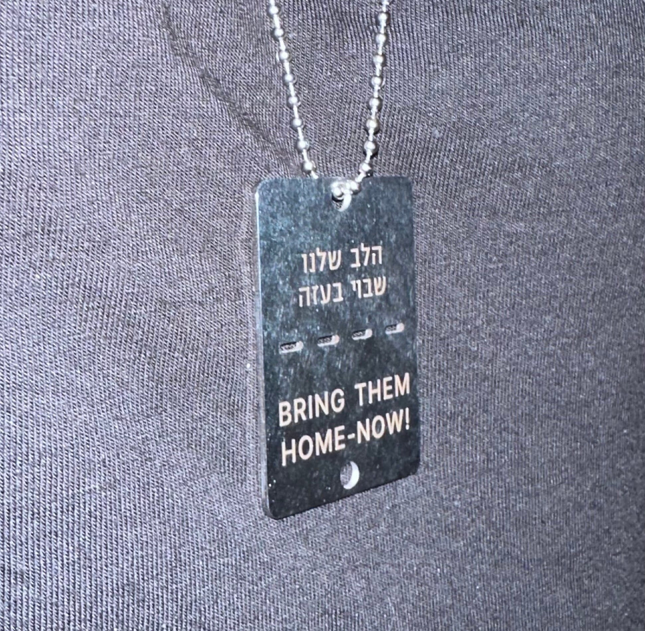 BRING THEM HOME military tag necklace