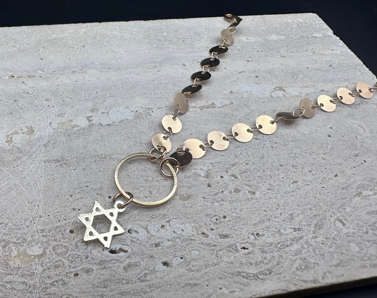 Gold Magen David Necklace