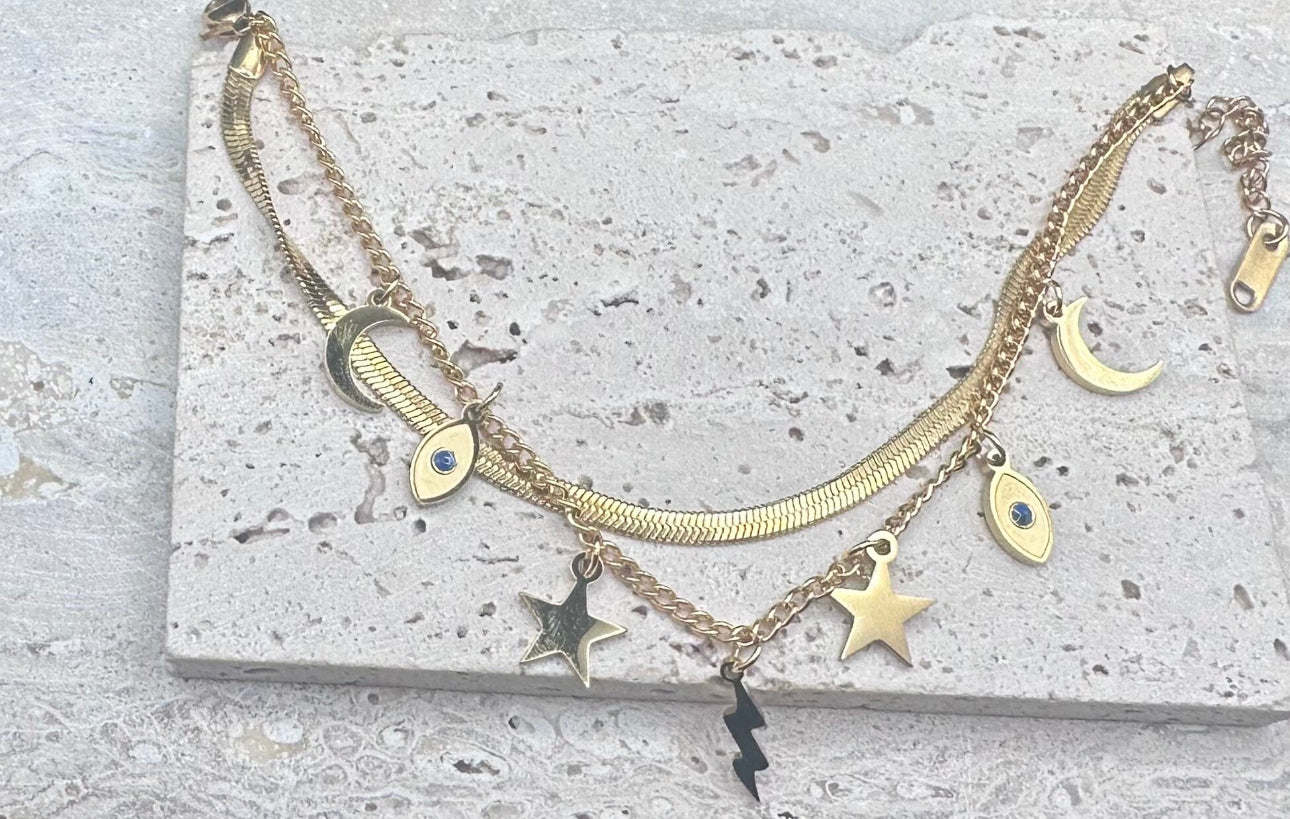 Evil Eye Bracelet - Gold