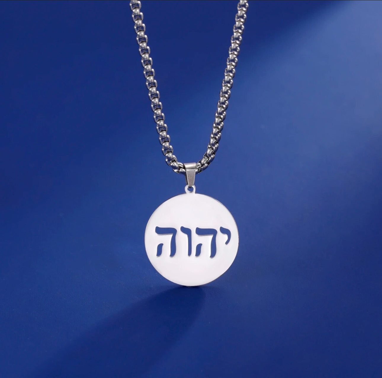 God , Adonai Necklace Silver Stainless Steel