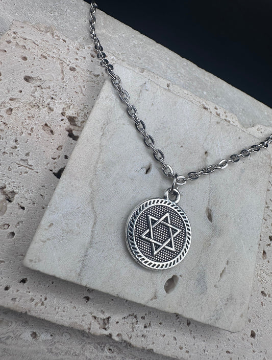 Silver Magen David Star of David Pendant Necklace