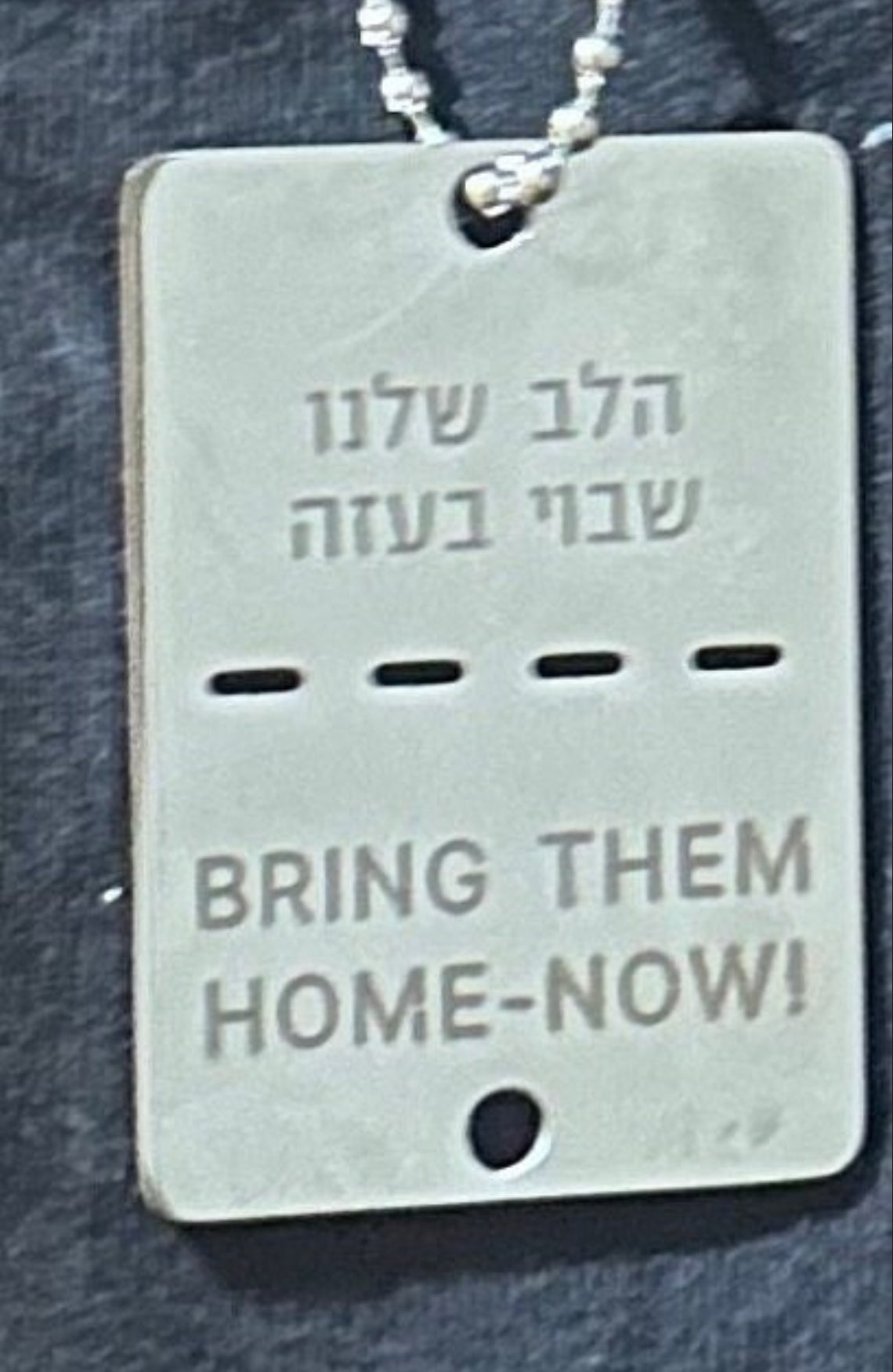 BRING THEM HOME military tag necklace