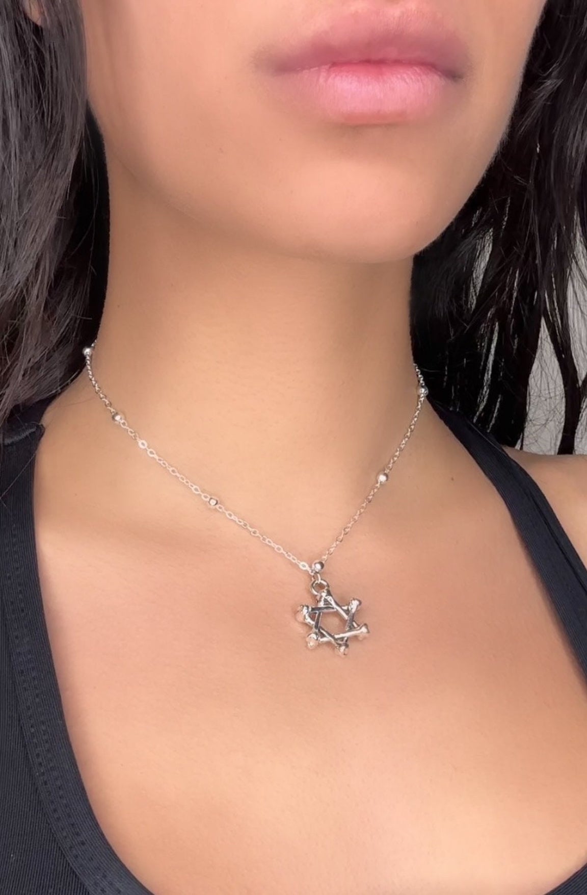 Silver Magen David Star of David Pendant Necklace