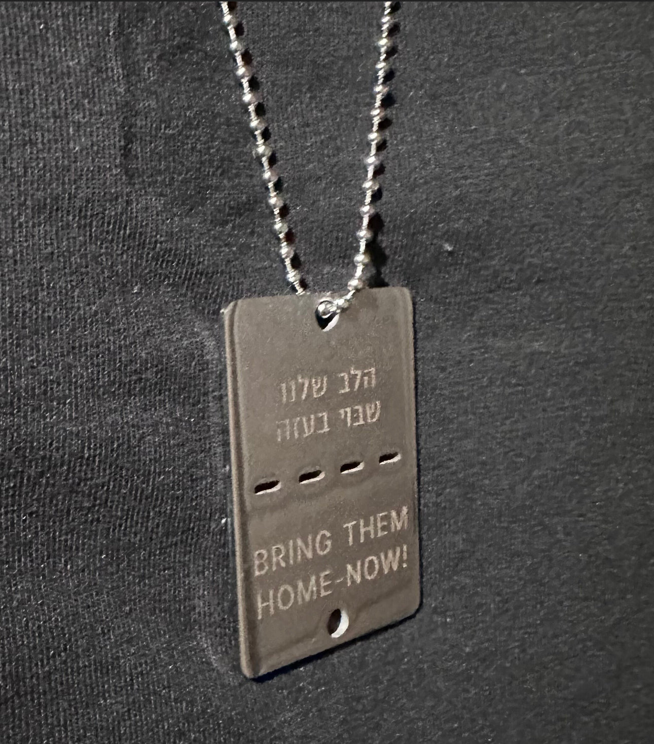 BRING THEM HOME military tag necklace