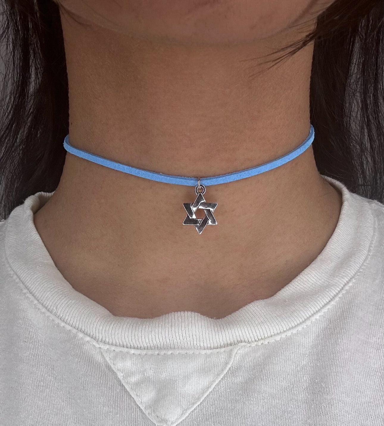 DIFFERENT COLORS AVAILABLE Women’s Custom Choker Necklace With Choice of Pendant