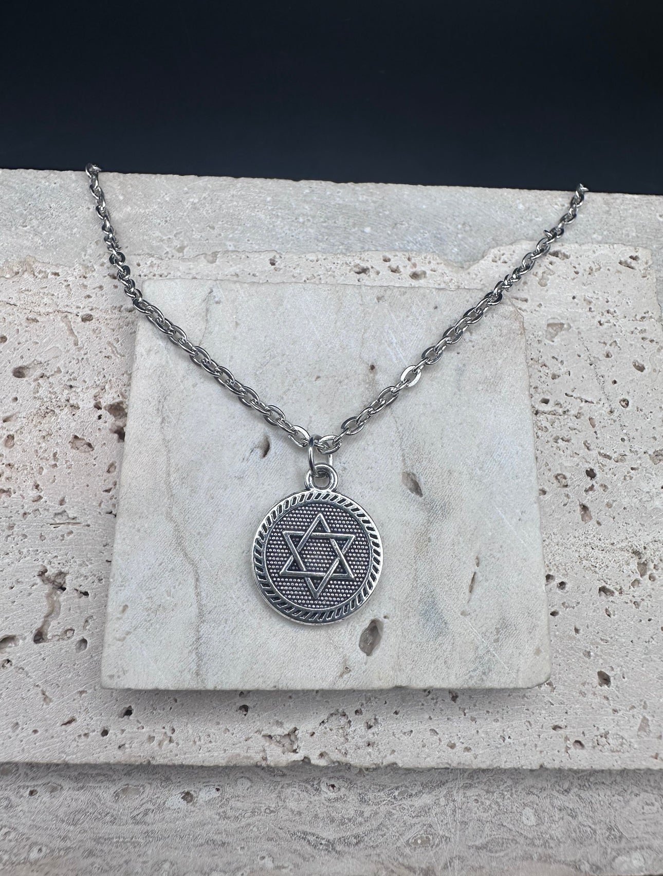 Silver Magen David Star of David Pendant Necklace